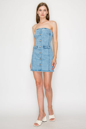 Wax Jean - Tube Mini Dress - 90375