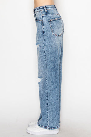 Wax Jeans - Destructed Straight Jeans - 90401 - SaltTree