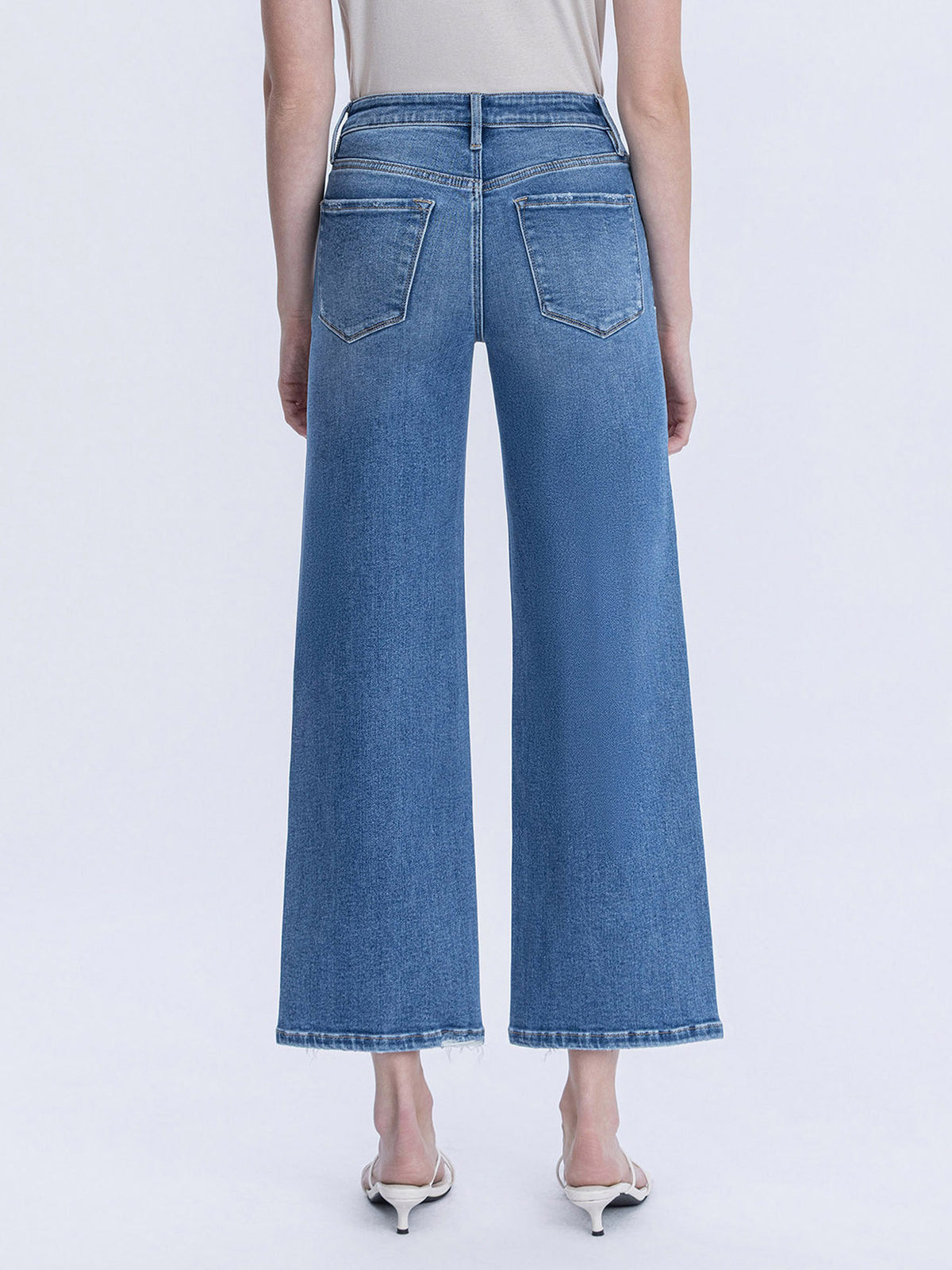 Vervet - High-Rise Ankle Wide Leg Jeans in Blue Soul (28" Inseam) - LV2061-SaltTree