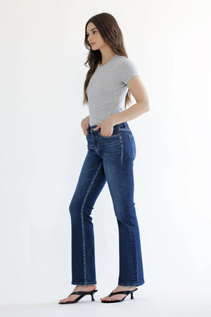 Mica Denim - Mid Rise Boot Cut Jeans - MDP-B511