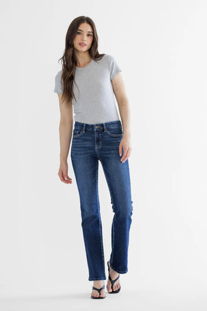 Mica Denim - Mid Rise Boot Cut Jeans - MDP-B511