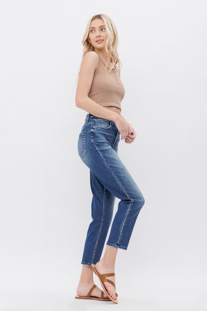 Mica Denim - Tokaji Super High Rise Stretch Mom Jeans - MDP-M143 - SaltTree
