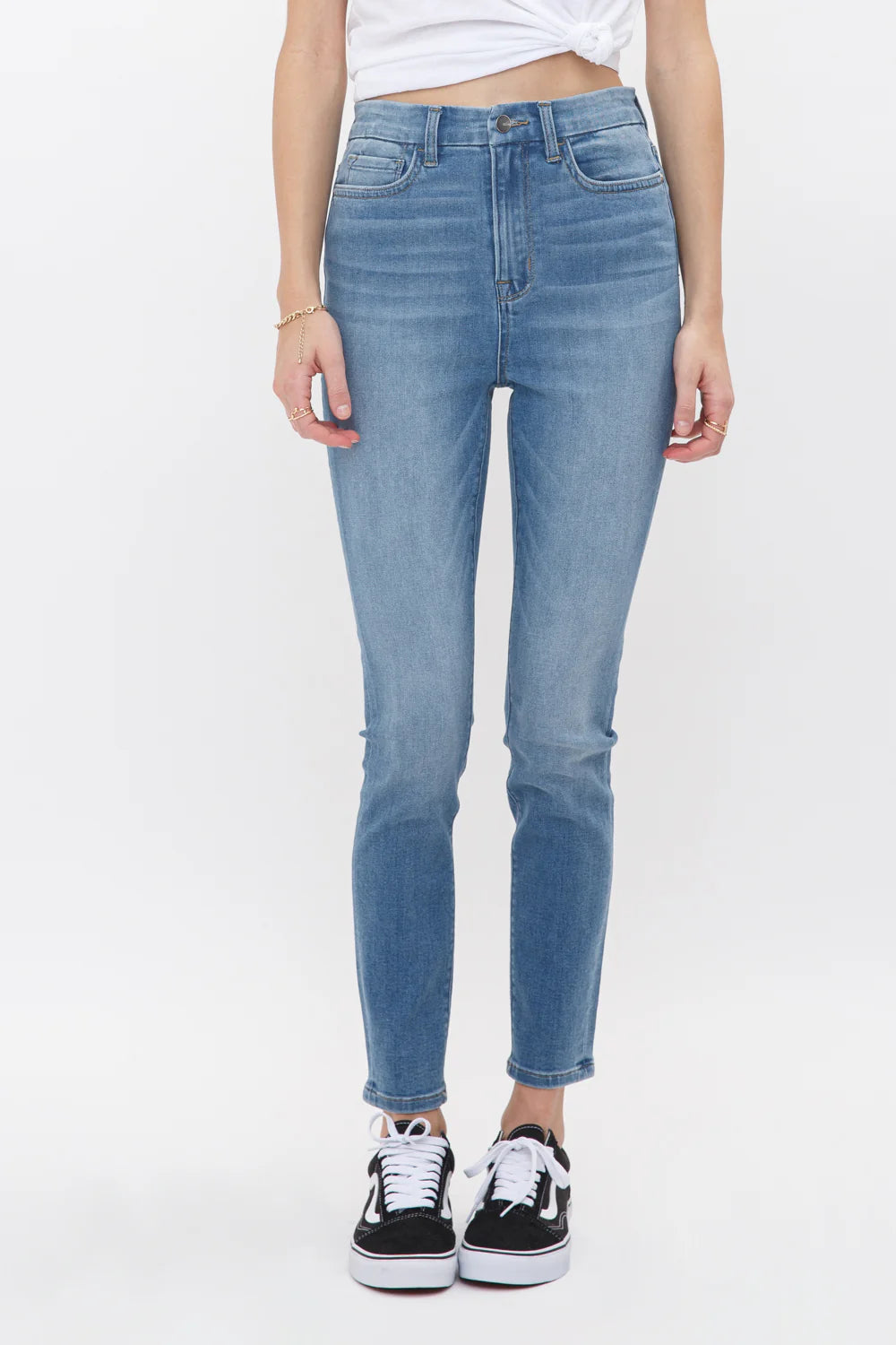 Mica Denim - Metsovo High Rise Ankle Skinny Jeans - MDP-S130 - SaltTree