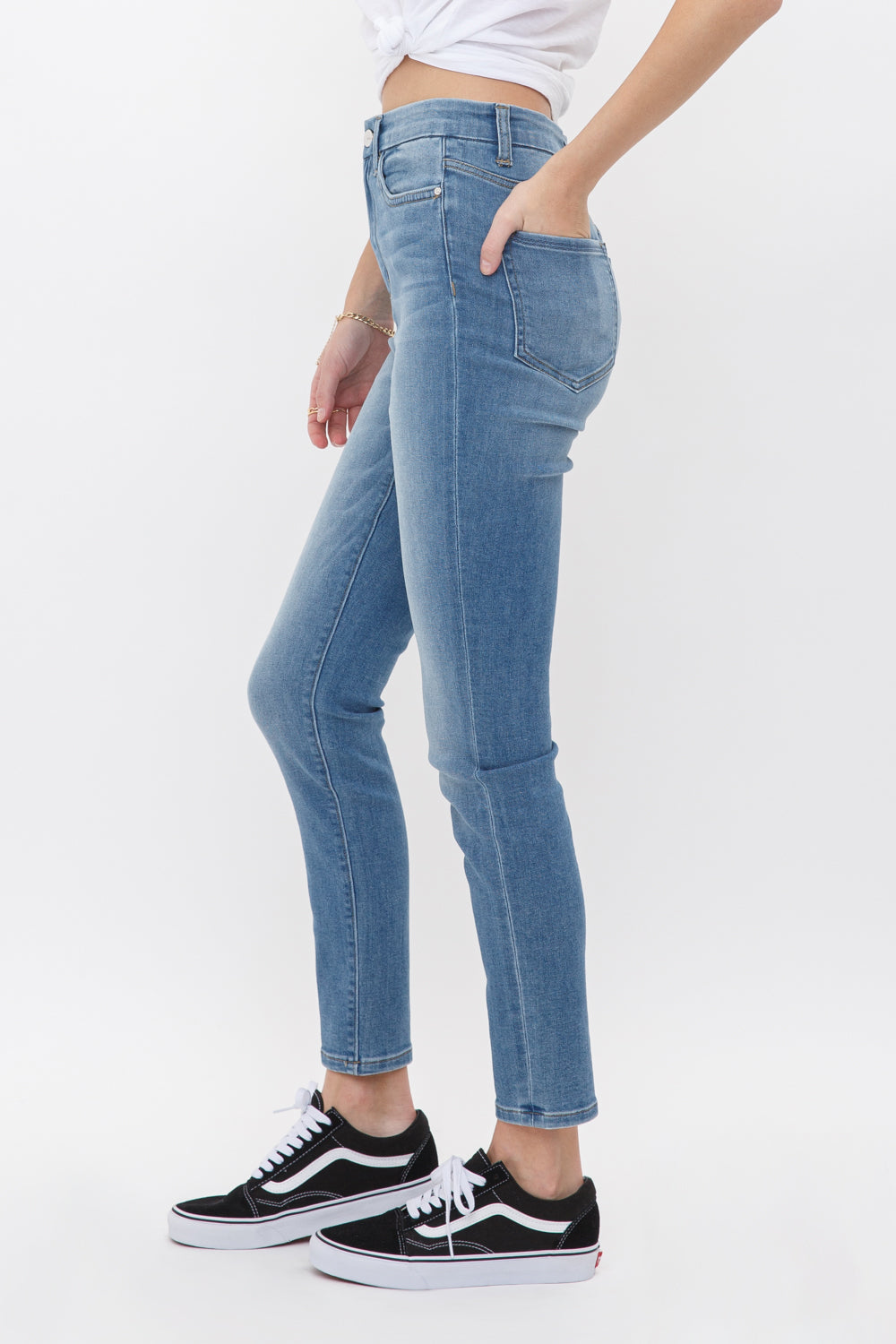 Mica Denim - Metsovo High Rise Ankle Skinny Jeans - MDP-S130 - SaltTree