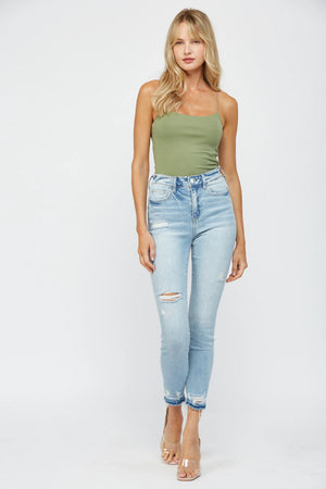 Mica Denim - Fell for You High Rise Crop Skinny Jeans - MDP-S247 - SaltTree