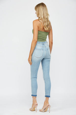 Mica Denim - Fell for You High Rise Crop Skinny Jeans - MDP-S247 - SaltTree