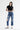 Mica Denim - High Rise Heavily Distressed Straight Crop Jeans (27.5" Inseam) - MDP-T3014M-SaltTree