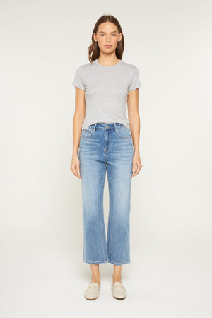 Mica Denim - Super High-Rise Straight Loose Fit Jeans (26.25" Inseam) - MDP-T3482