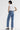 Mica Denim - High Rise Wide Leg Jeans with Distressed Hem (28" Inseam) - MDP-W3218-SaltTree