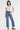 Mica Denim - High Rise Wide Leg Jeans with Distressed Hem (28" Inseam) - MDP-W3218-SaltTree