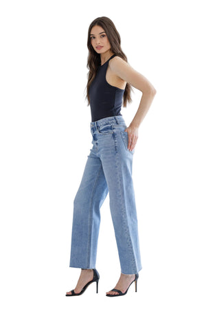 Mica Denim - Super Rise High Wide Leg JEans - MDP-W3388