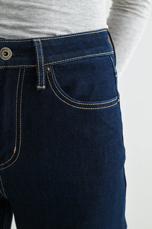 Mica Denim - High-Rise Wide-Leg Ankle Jeans in Glitter Fabric (29" Inseam) - MDP-W3707