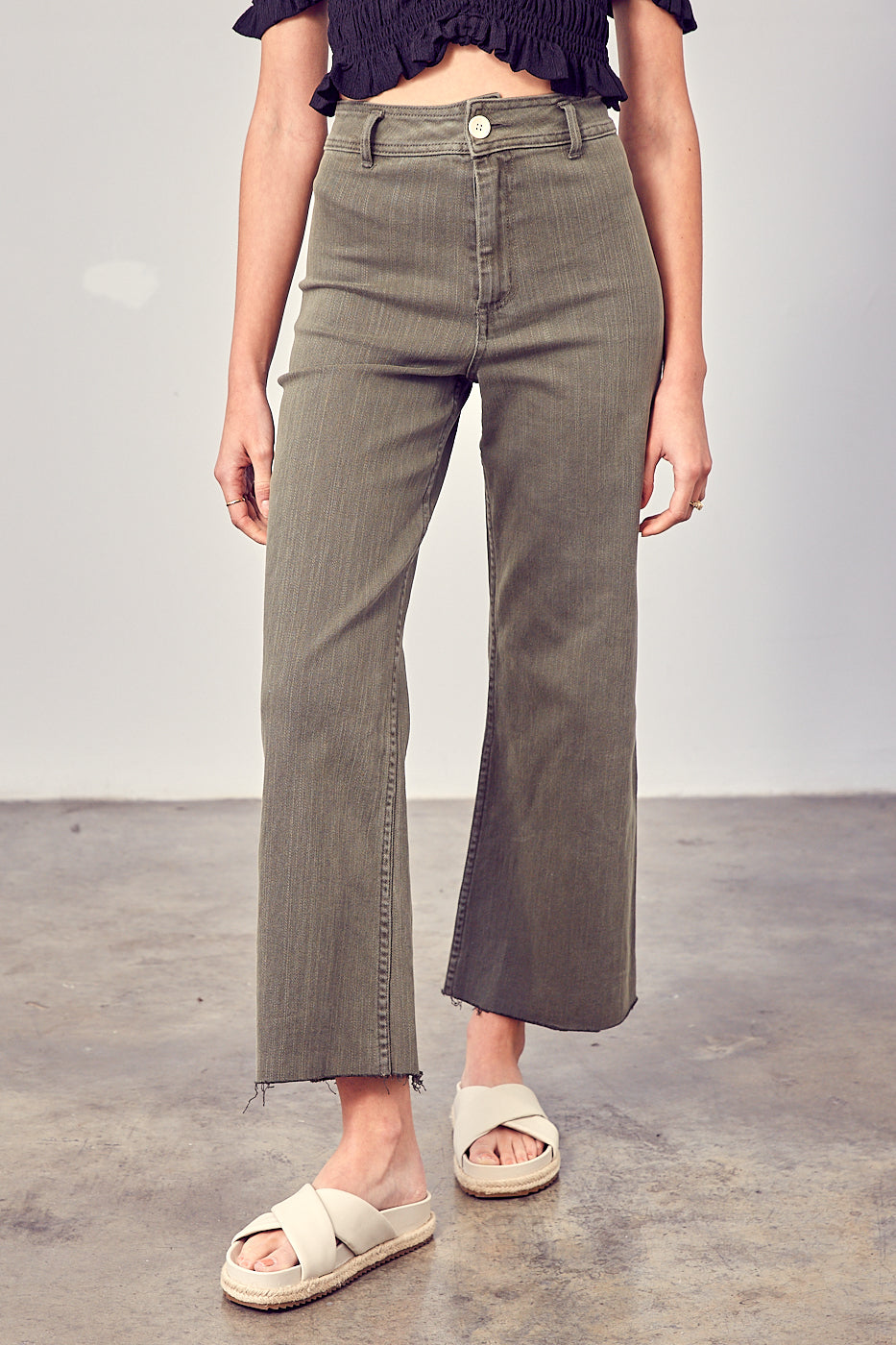 Miou Muse - Straight Wide Leg Denim Pants - MMP623 - SaltTree