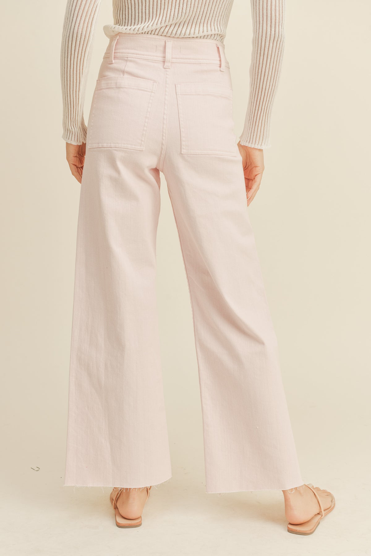 Miou Muse - Straight Wide Leg Denim Pants - MMP623 - SaltTree