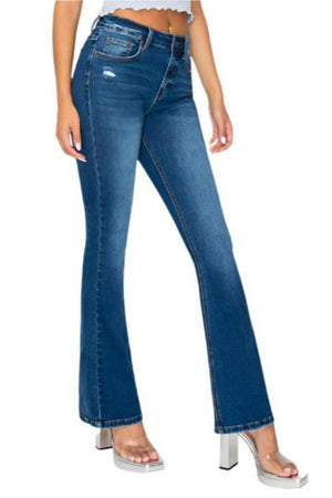 Wax Jean - Slightly Distressed BootCut in Repreve Jeans - 90338