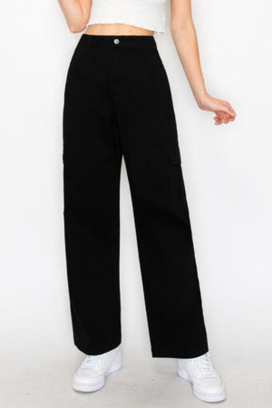 Wax Jeans - Twill Wide Leg Cargo Pants - 90339 - SaltTree