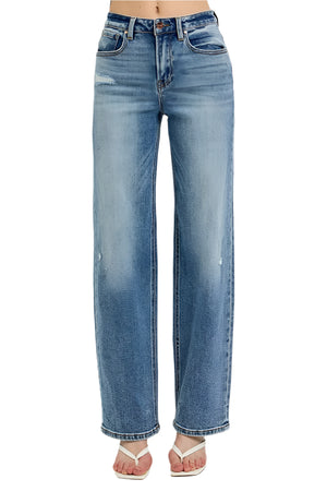 Risen Jeans - High Rise Wide Leg Baggy Jeans - PW21125