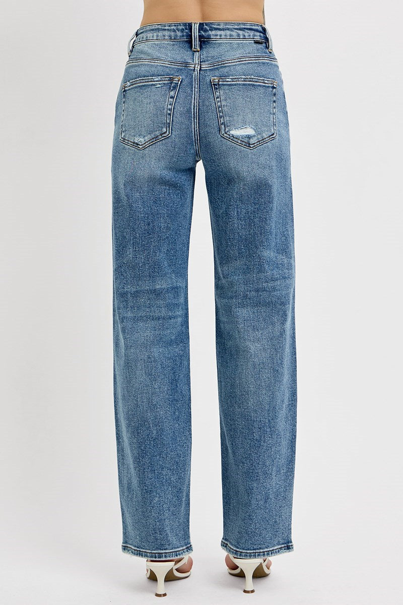 Risen Jeans - High Rise Wide Leg Baggy Jeans - PW21125 - SaltTree