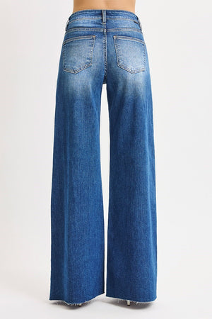 Risen Jeans - Tummy Control High Rise Ankle Palazzo Jeans - PWA21114M