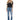 Mica Denim - High Rise Distressed Straight Jeans (28" Inseam) - MDP-T248-SaltTree