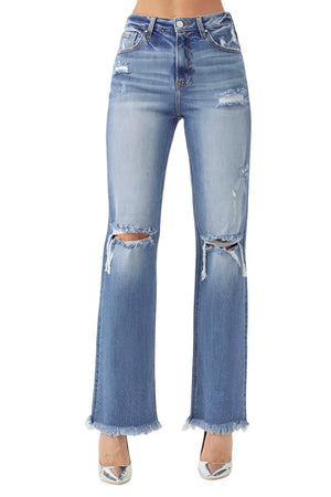 Risen Jeans - High Rise Straight Jean - RDP5081 - SaltTree