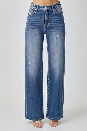 Risen Jeans - High Rise Wide Leg Jeans - RDP5176 - SaltTree