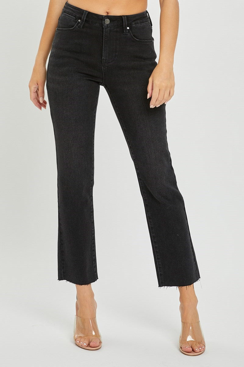 Risen Jeans - Mid Rise Straight Raw Edge Jeans - RDP5203 - SaltTree