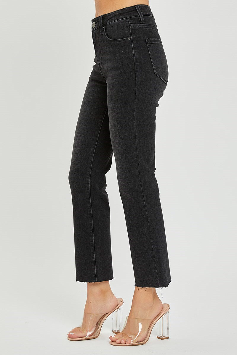 Risen Jeans - Mid Rise Straight Raw Edge Jeans - RDP5203 - SaltTree