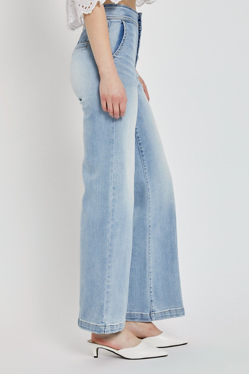 Risen Jeans - High Rise Wide Flare Jeans - RDP5248 - SaltTree
