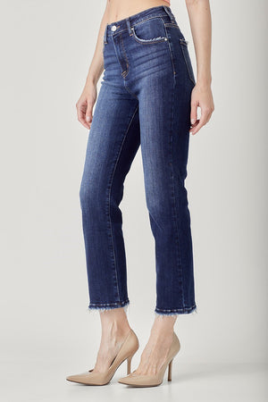 Risen Jeans - High Rise Crop Straight Jeans - RDP5250