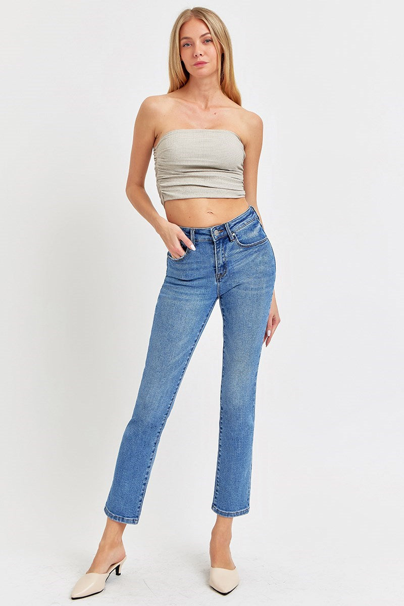 Risen Jeans - High Rise Ankle Slim Straight Jean - RDP5290 - SaltTree