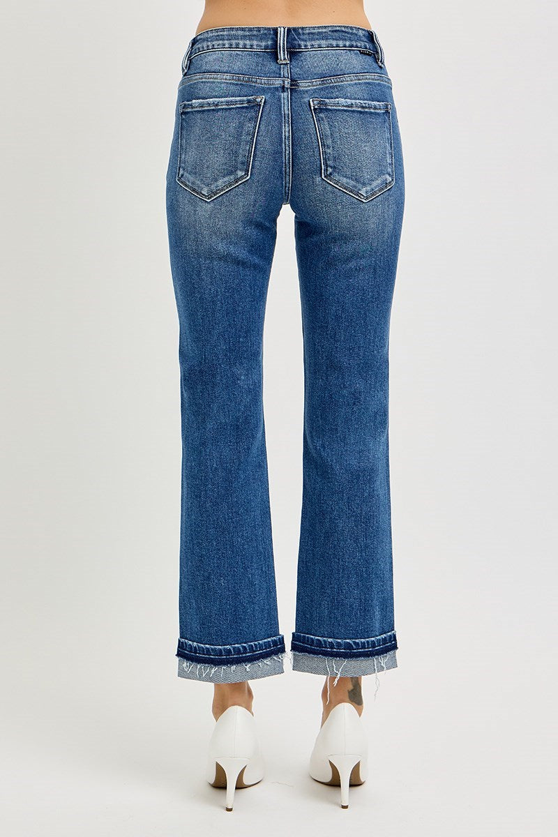 Risen Jeans - Mid Rise Ankle Slim Straight Jeans - RDP5311 - SaltTree