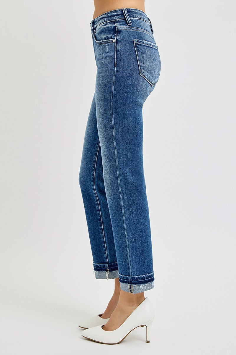 Risen Jeans - Mid Rise Ankle Slim Straight Jeans - RDP5311 - SaltTree