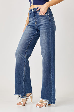 Risen Jeans - High Rise Wide Leg Jeans - Plus Size - RDP5344x