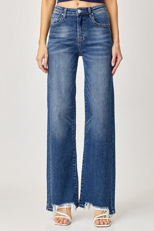 Risen Jeans - High Rise Wide Leg Jeans - Plus Size - RDP5344x