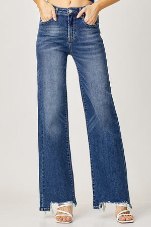 Risen Jeans - High Rise Wide Leg Jeans - Plus Size - RDP5344x