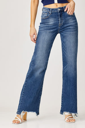 Risen Jeans - High Rise Wide Leg Jeans - Plus Size - RDP5344x