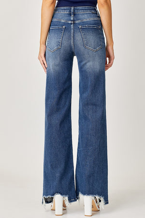 Risen Jeans - High Rise Wide Leg Jeans - Plus Size - RDP5344x