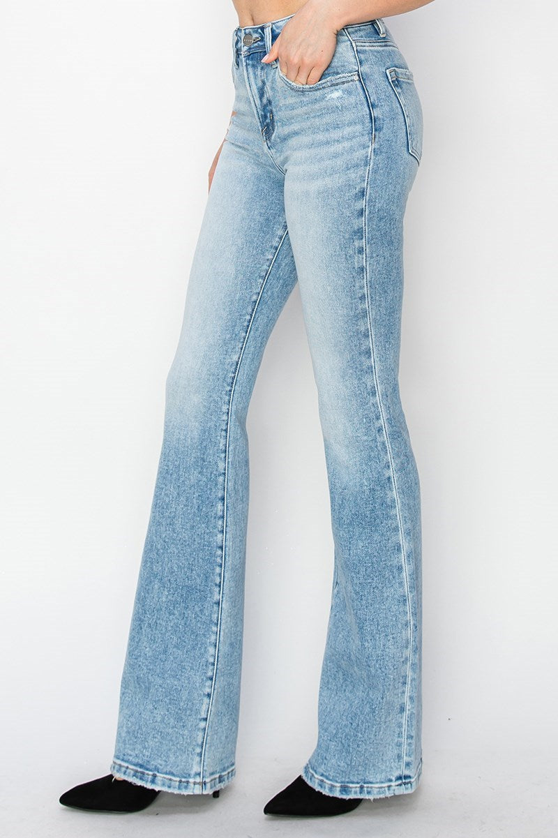 Risen Jeans - High Rise Bootcut Jeans - RDP5523RT - SaltTree