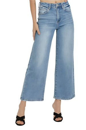 Risen Jeans - High Rise Wide Crop Jeans - RDP5531 - SaltTree