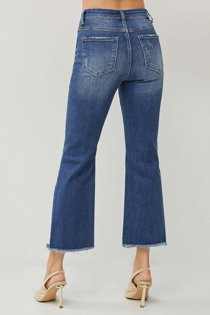 Risen Jeans - High Rise Crop Straight Jeans - RDP5572 - SaltTree