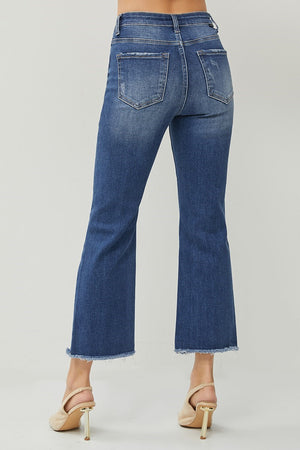 Risen Jeans - High Rise Crop Straight Jeans - RDP5572