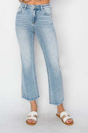 Risen Jeans - High Rise Crop Straight Jeans - RDP5572