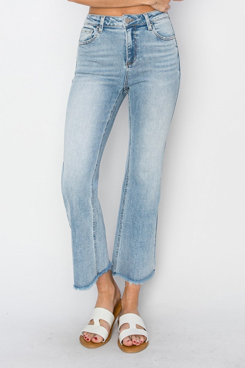 Risen Jeans - High Rise Crop Straight Jeans - RDP5572 - SaltTree