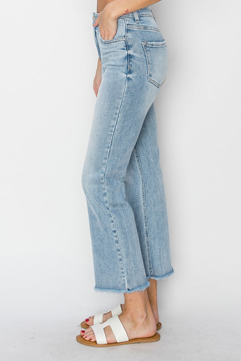 Risen Jeans - High Rise Crop Straight Jeans - RDP5572 - SaltTree