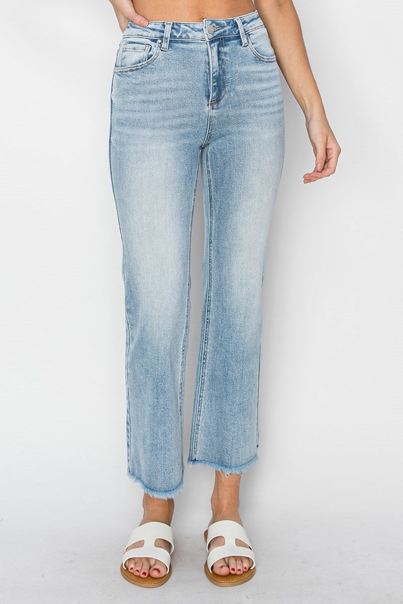 Risen Jeans - High Rise Crop Straight Jeans - RDP5572 - SaltTree