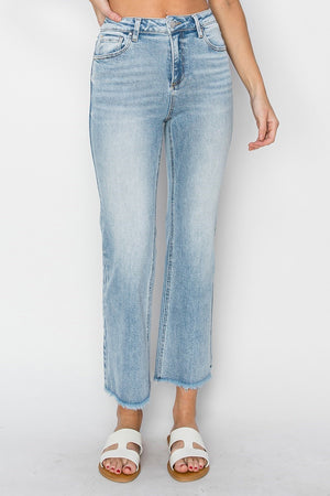 Risen Jeans - High Rise Crop Straight Jeans - RDP5572
