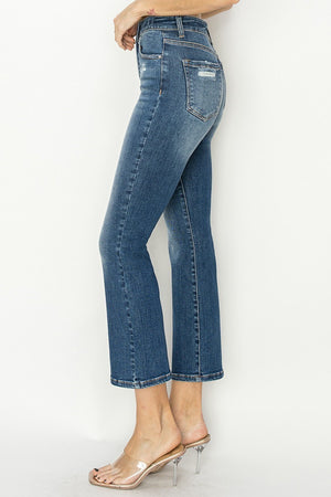 Risen Jeans - High Rise Distressed Ankle Straight Jeans - RDP5758 - SaltTree