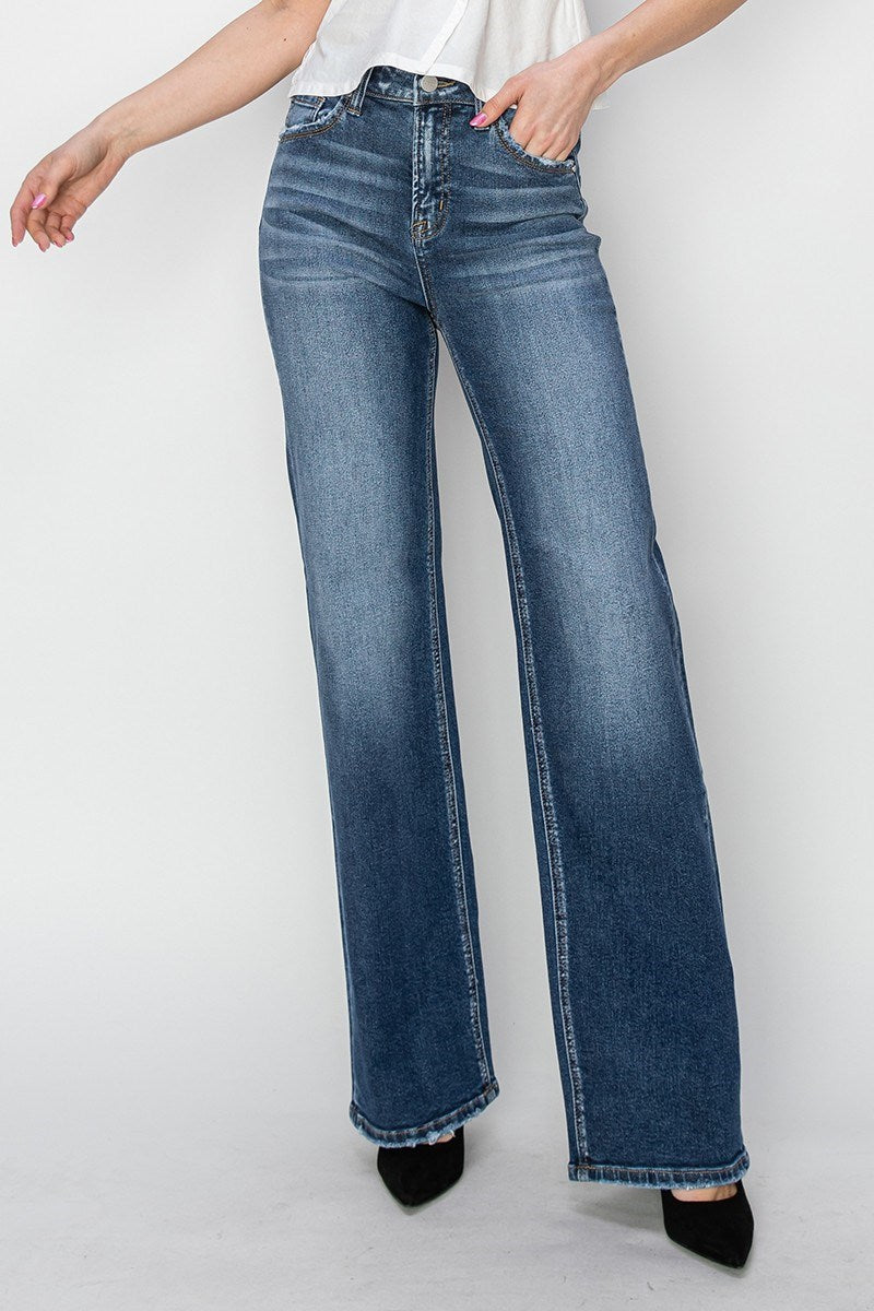 Risen Jeans - High Rise Straight Jeans - RDP5784 - SaltTree