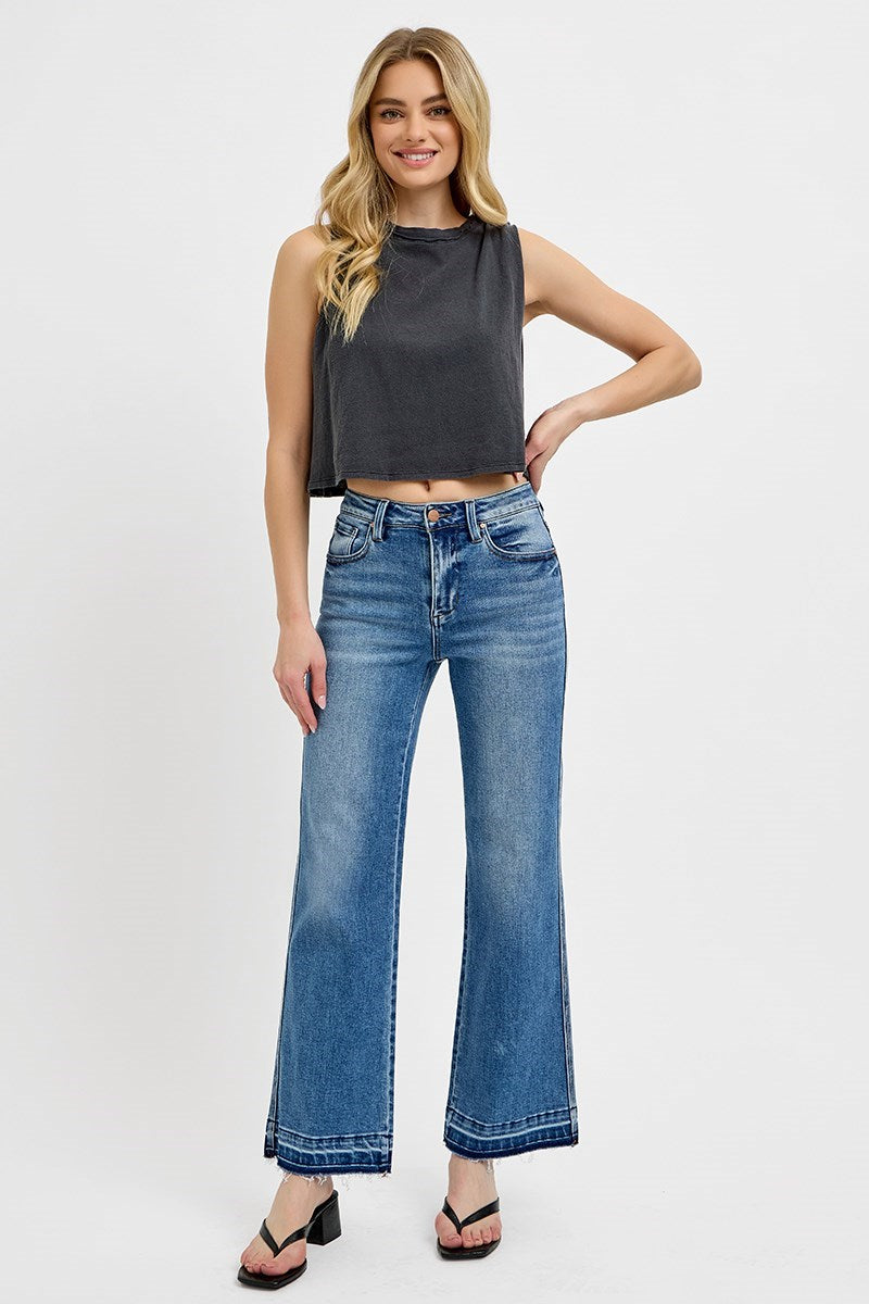 Risen Jeans - High Rise Ankle Straight Jeans - RDP5845 - SaltTree